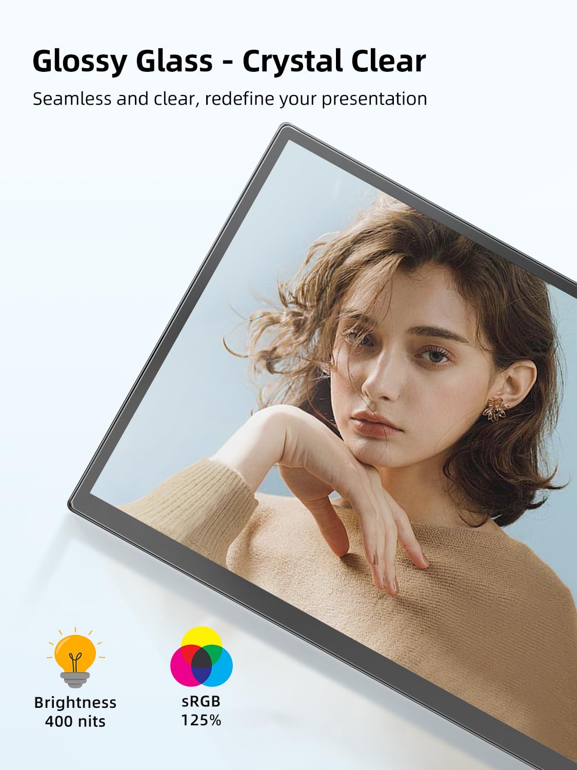 EVICIV monitor bright 400 nits ideal for outdoor or bright-room visibility