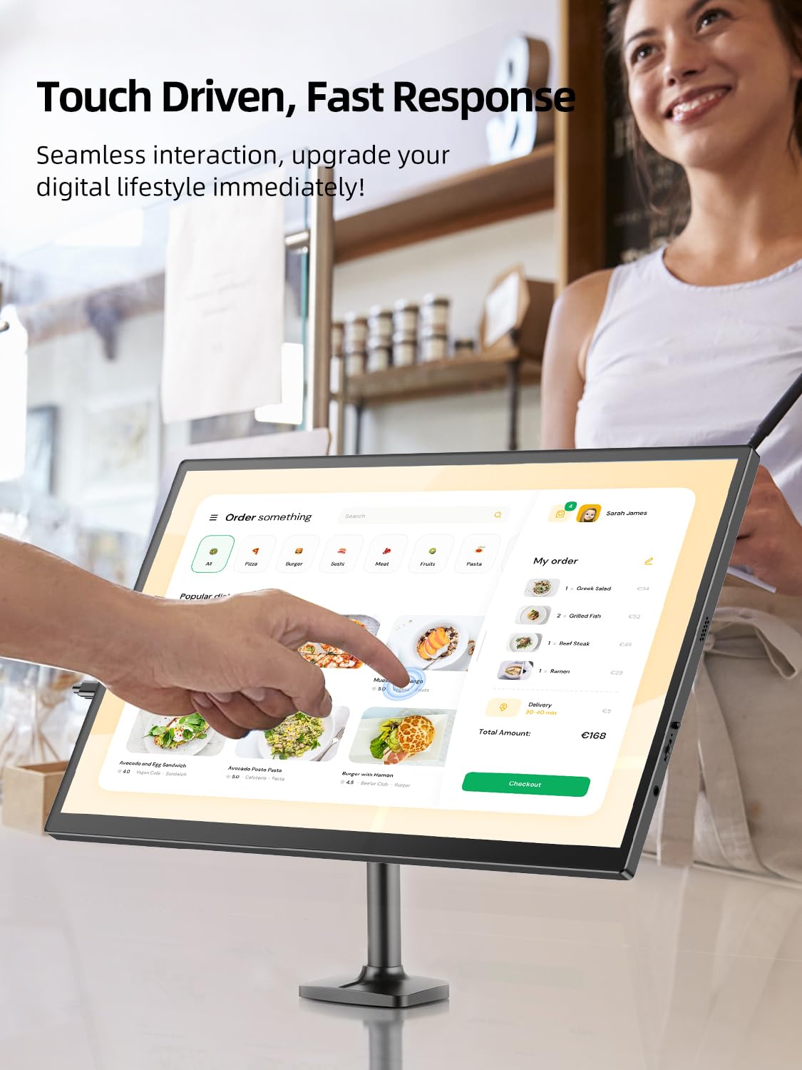 EVICIV screen with 10-point touch offers quick response and multi-touch navigation