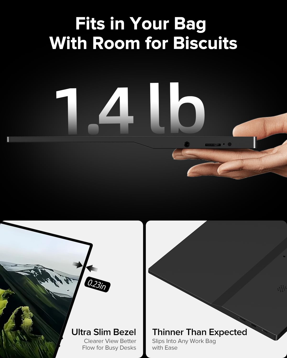 EVICIV 1080p true color display delivers vivid visuals for gaming and media.
