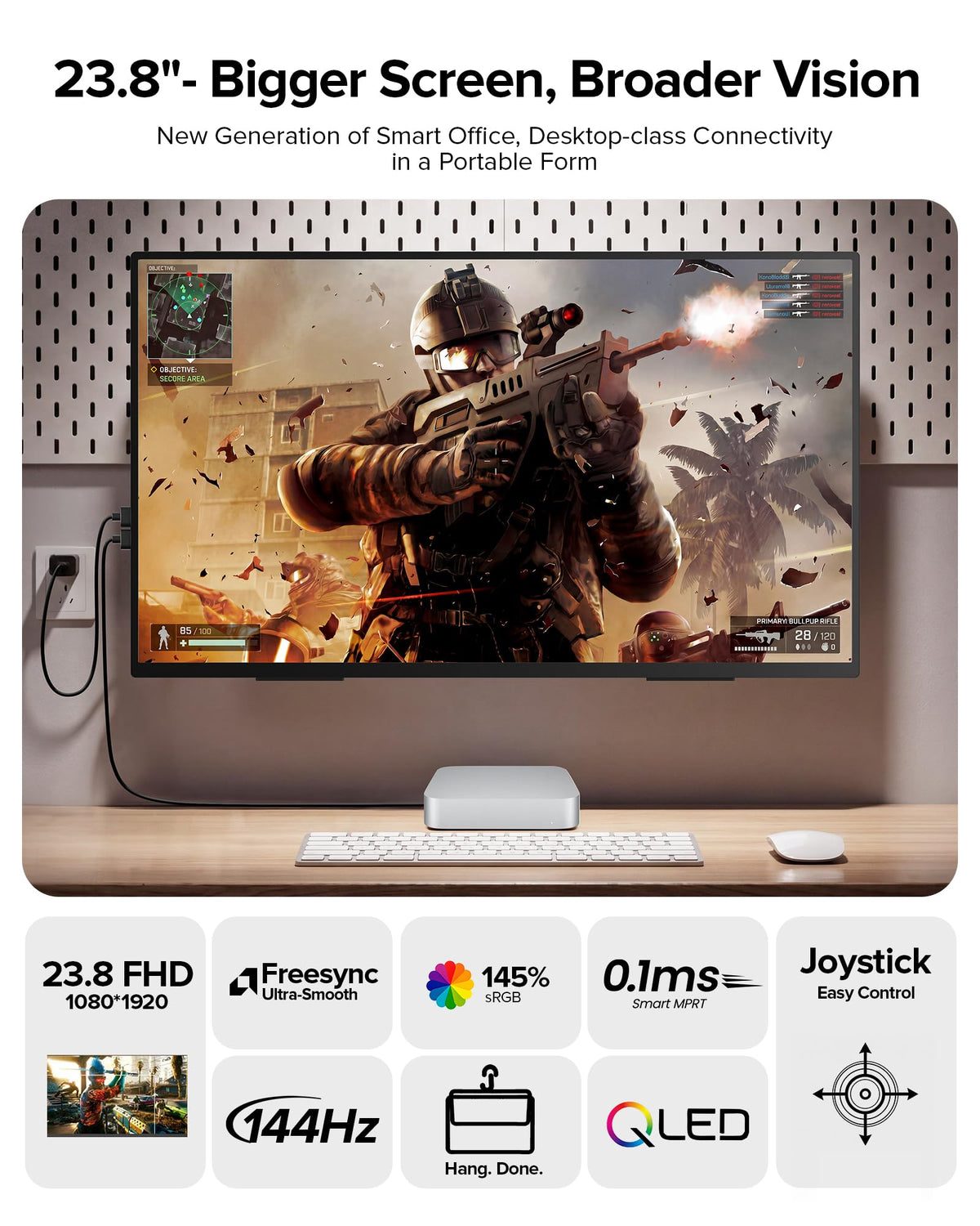 EVICIV QLED 145% sRGB display offers vibrant colors for multimedia