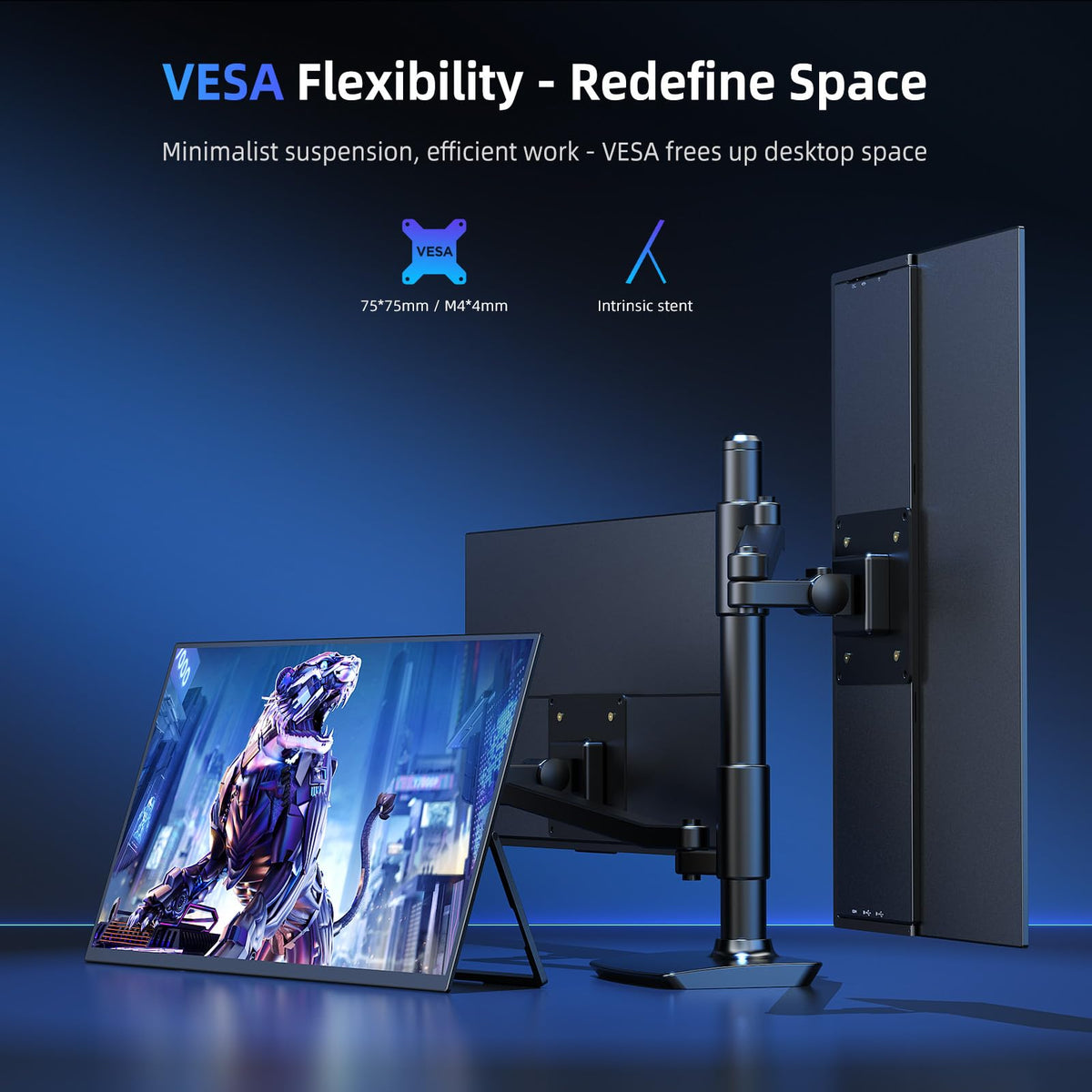 EVICIV monitor with VESA stand for versatile mounting options