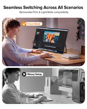 EVICIV portable monitor with VESA stand enables versatile mounting options