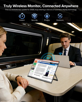EVICIV wireless monitor compact travel setup suitable for meetings.