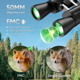 Evil Eye binoculars mounted on a tripod for stable distant viewing.