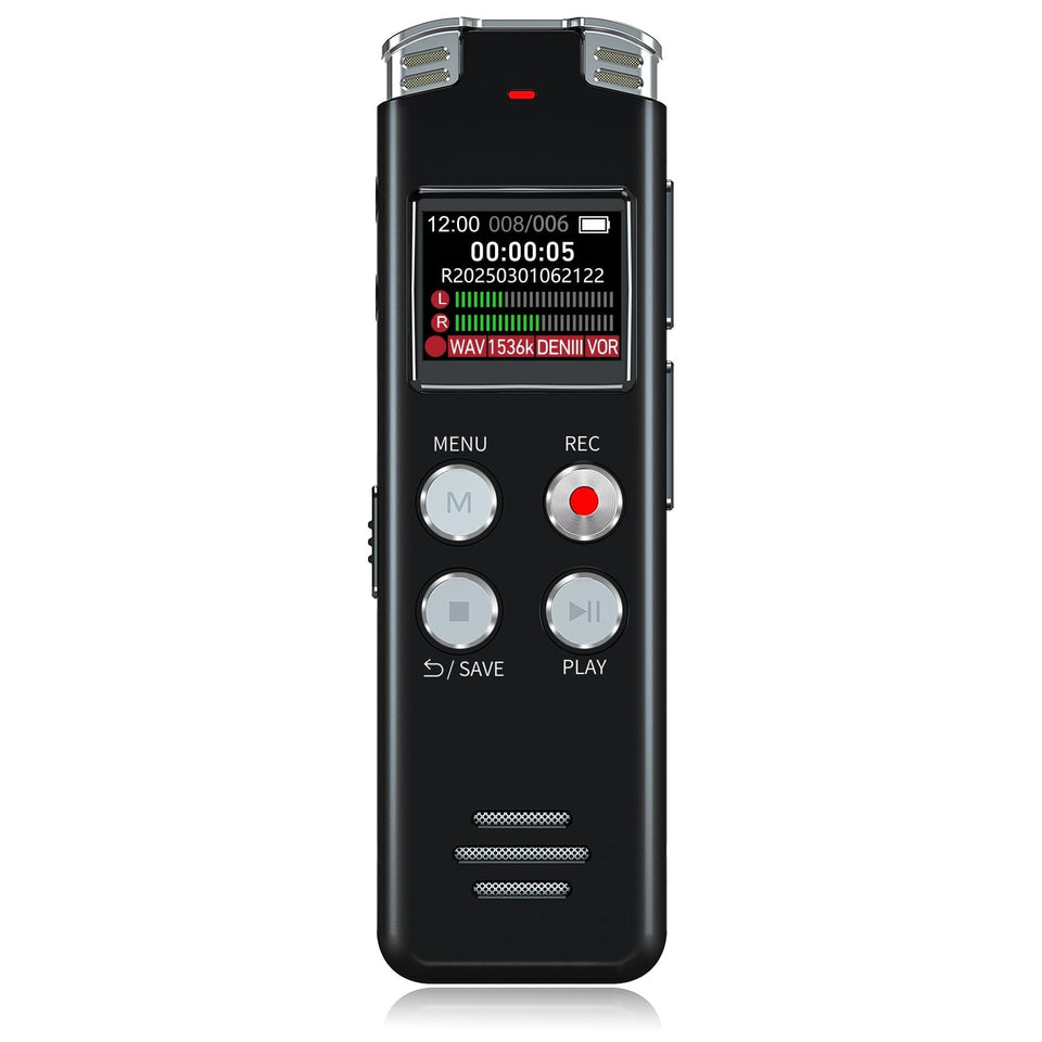 EVISTR front view showing compact recorder and readable display for quick use