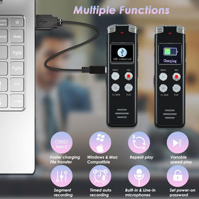 EVISTR placed in a classroom capturing lecture audio for reliable note-taking