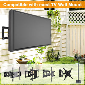 EVRBUL outdoor tv cover 52-55in remote pocket enables easy access and protection