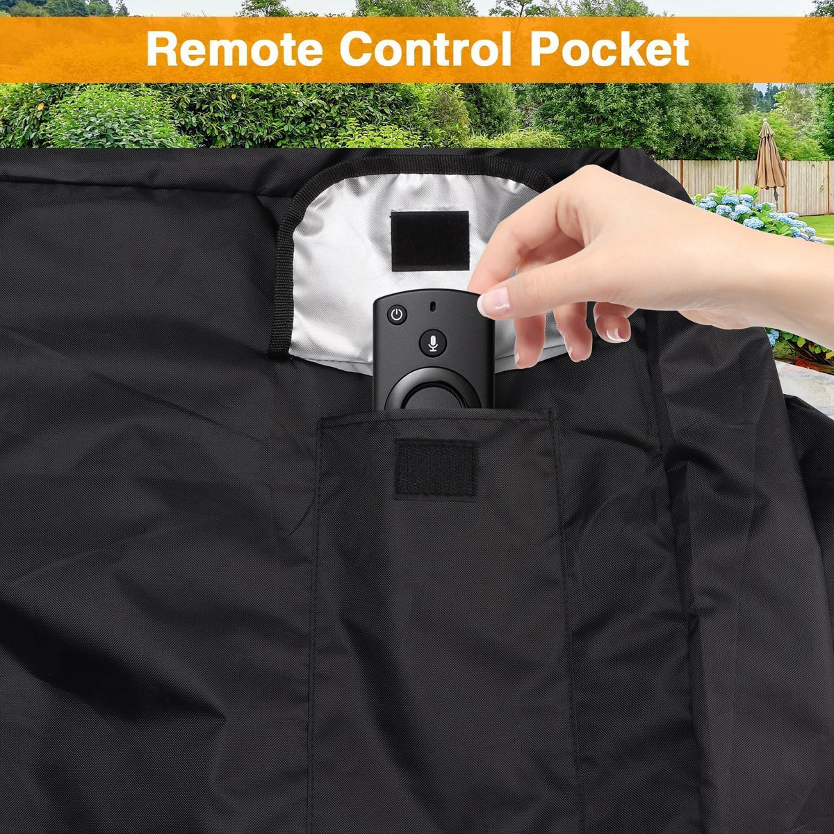 EVRBUL outdoor tv cover 52-55in water resistance up to 9800 Pa shields from rain