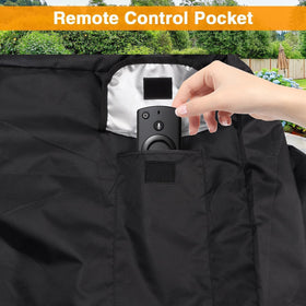 EVRBUL outdoor tv cover 52-55in water resistance up to 9800 Pa shields from rain