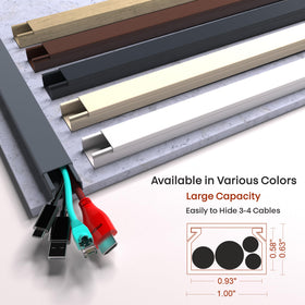 EVZA cable cover contents laid out with channels and fittings