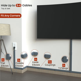 EVZA tool-free installation with adhesive backing for simple wall mounting