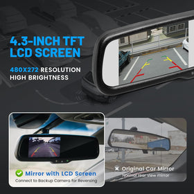 EWAY 10.5-inch rear view mirror monitor replaces the interior mirror.