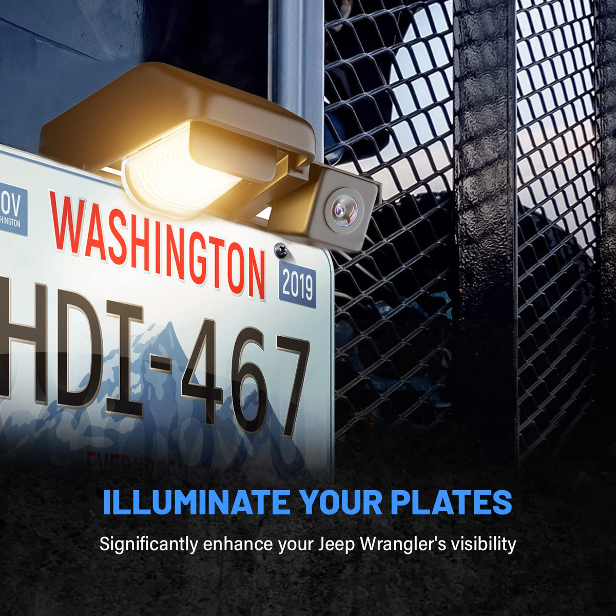 EWAY 150-degree wide view backup camera improves awareness when reversing.