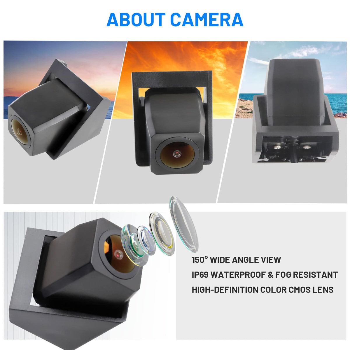 720P color image with night vision for better low-light visibility