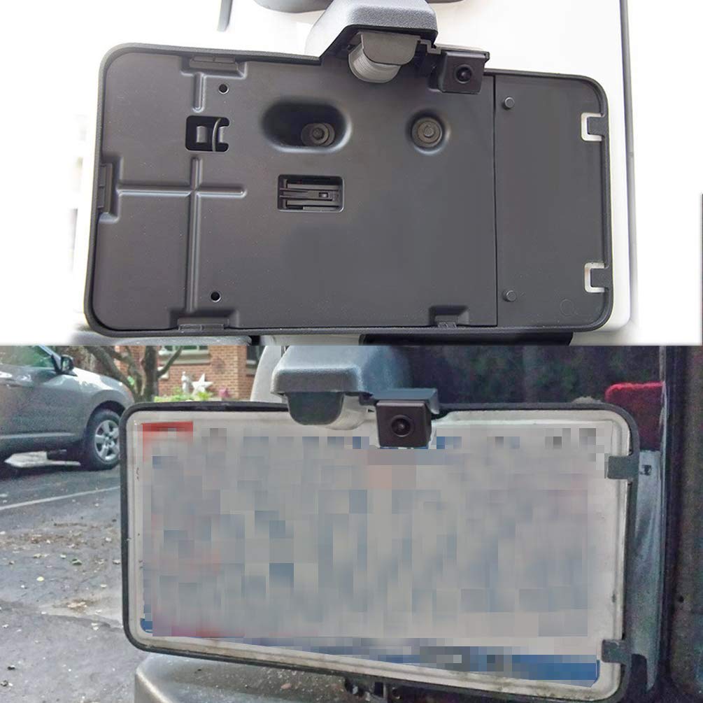 EWAY license-plate-frame-mount shows clean rear view without tire removal.
