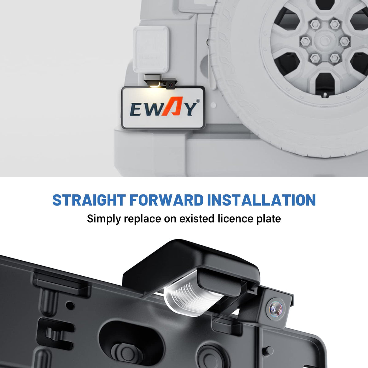EWAY IP68 waterproof design withstands rain, splashes, and car washes.