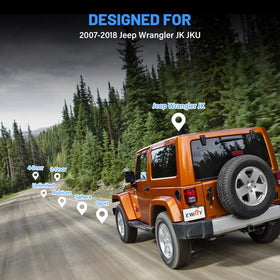 EWAY spare-tire-cover-compatible design fits without blocking the spare area.
