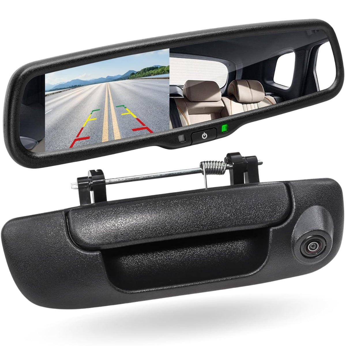 EWAY tailgate handle backup camera provides a clear rear view for Ram pickups.
