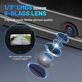 EWAY camera on Sierra tailgate handle provides clear guidance for hitching