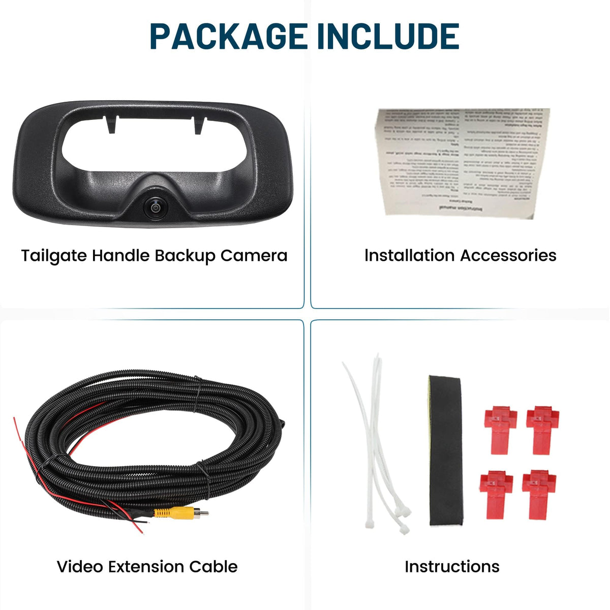 EWAY installation guide for tailgate handle camera