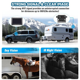 EWAY wireless camera with magnetic mount anchors securely to metal surfaces for quick setup.