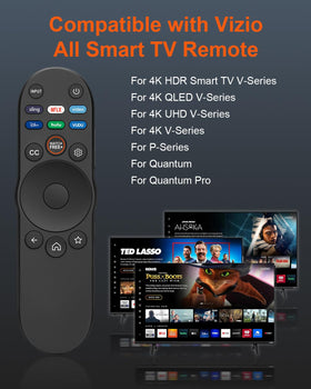 EWO'S universal remote XRT260 side view for quick replacement of Vizio models.