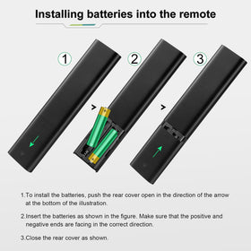 Side profile of EWO'S remote showing slim, portable design.
