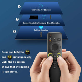 EWO'S pairing instructions on TV screen confirming quick setup benefit