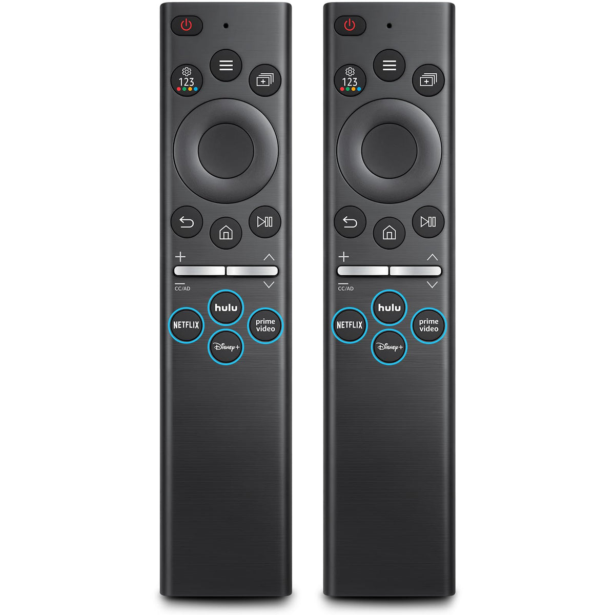EWOS universal remote for Samsung Frame, front view, ready as a spare.