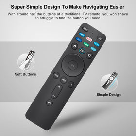 EWO'S XRT260 control panel closeup showing responsive Netflix, Disney, Prime, Hulu keys