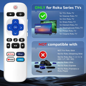 EWO'S universal Roku remote compatible with TCL and ONN TVs