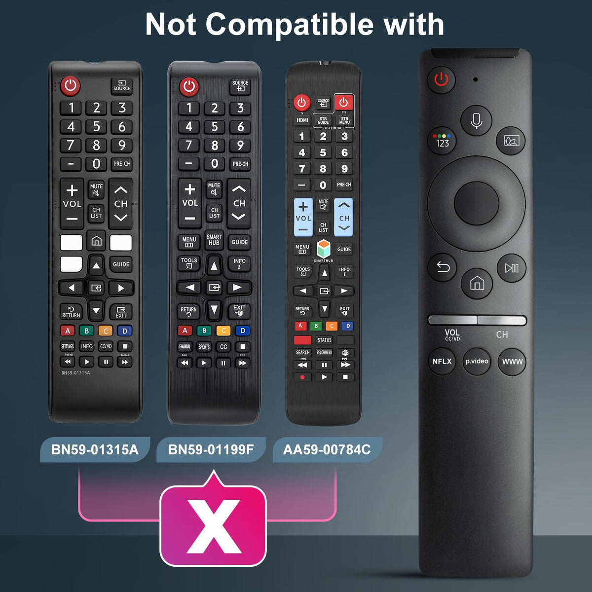 Voice search on Samsung TV using EWO'S remote for quick access to content.