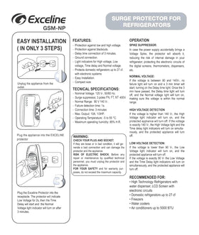 Close-up of delay timer on Exceline fridge protector enabling safe restart after outages