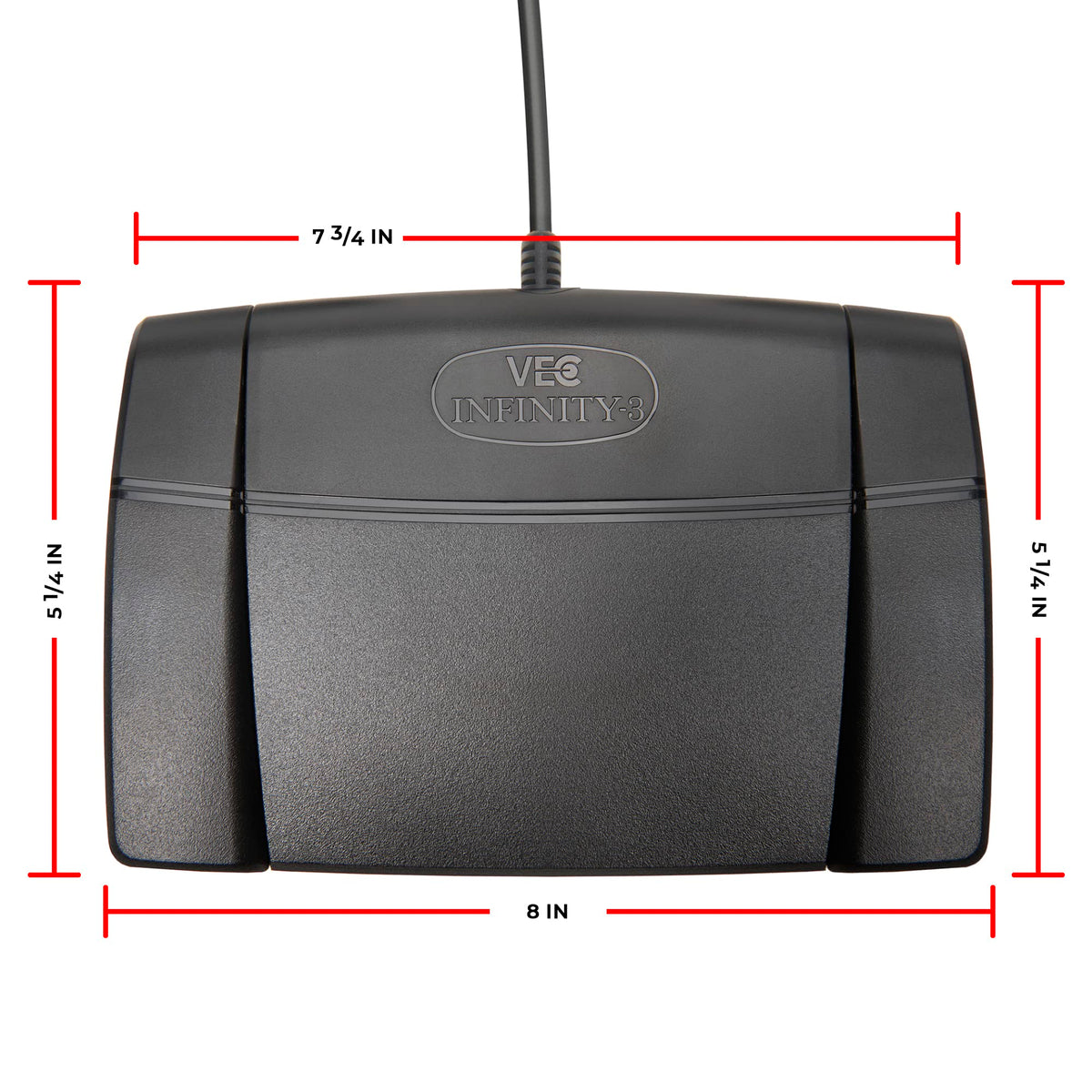 Executive Communication Systems Infinity 3 foot pedal Center-pedal design enables smooth command transitions