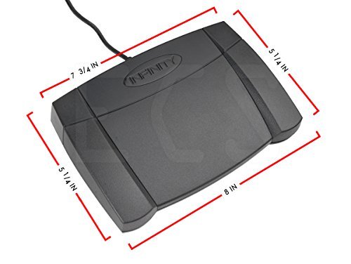Executive Communication Systems Infinity 3 foot pedal Side view showing stable base