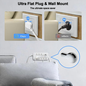 EXGOLGRIK 45-degree flat plug fits tight spaces behind furniture