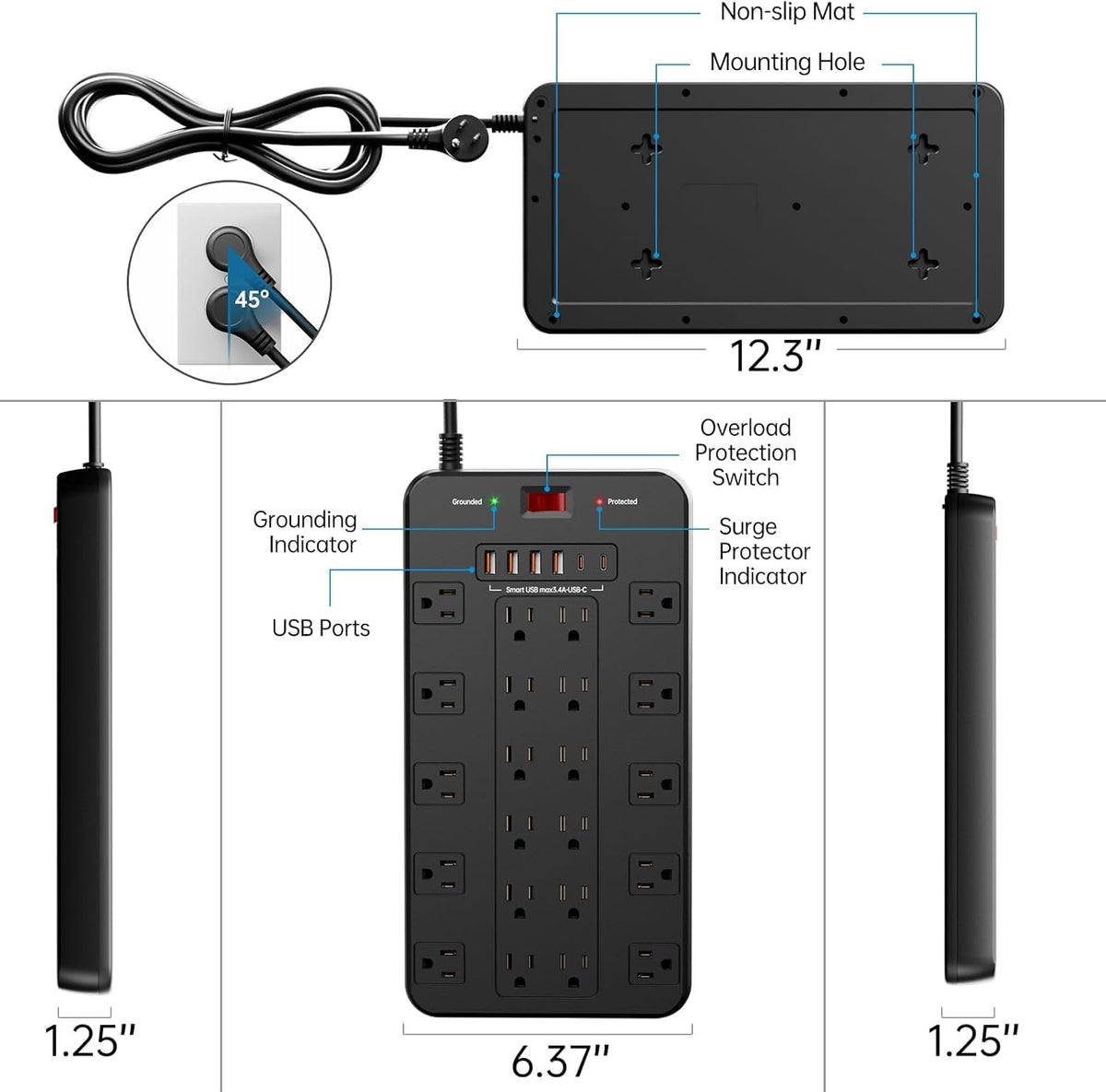 EXGOLGRIK powering a gaming setup with multiple devices neatly connected