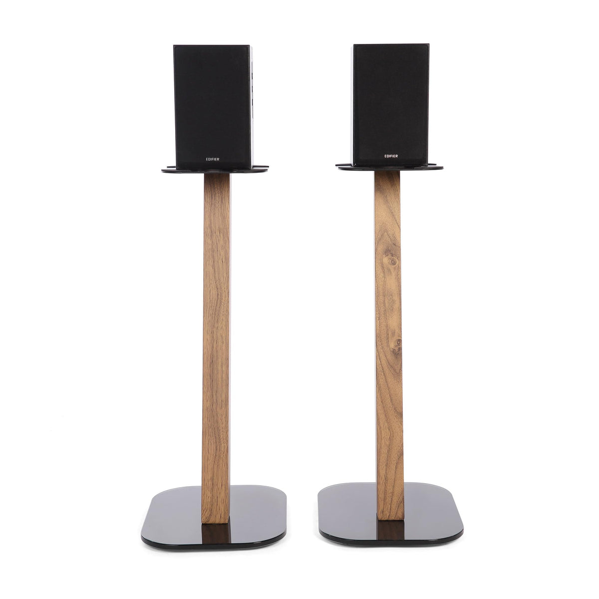 EXIMUS 610 oak angled side view enhances speaker positioning
