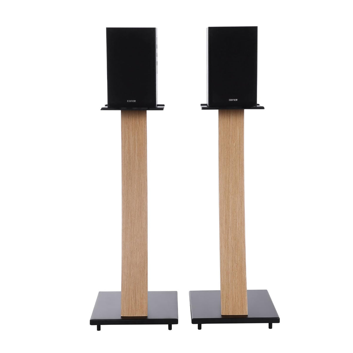 EXIMUS One Pair fixed-height stand, front view, elevates listening angle for immersive audio.