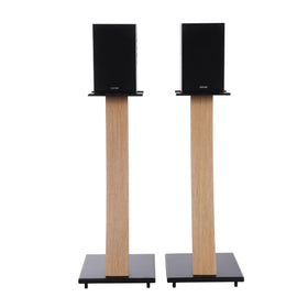 EXIMUS One Pair fixed-height stand, front view, elevates listening angle for immersive audio.