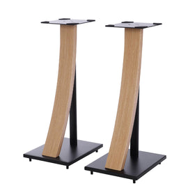 EXIMUS real oak finish detail on the stands enhances premium look.