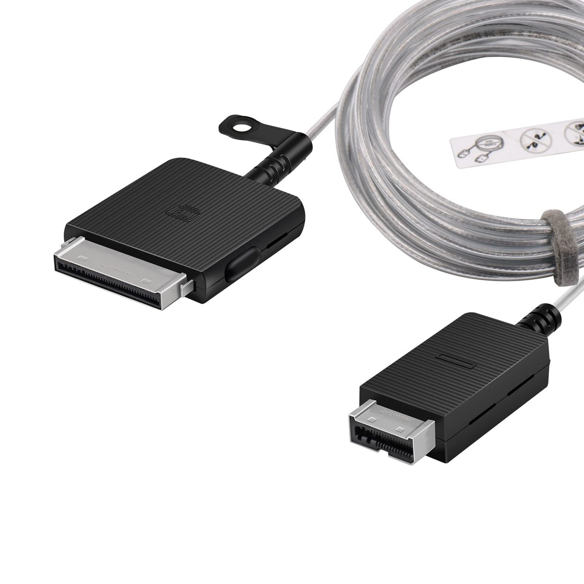 ExploreHome BN39-02470A 16ft One Connect Cable for Samsung Frame TV shows flexible reach