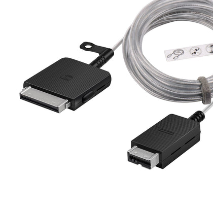 ExploreHome BN39-02470A 16ft One Connect Cable for Samsung Frame TV shows flexible reach