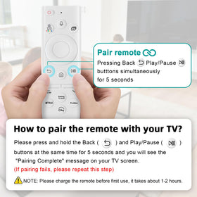 ExploreHome remote held in hand showing size and comfortable grip