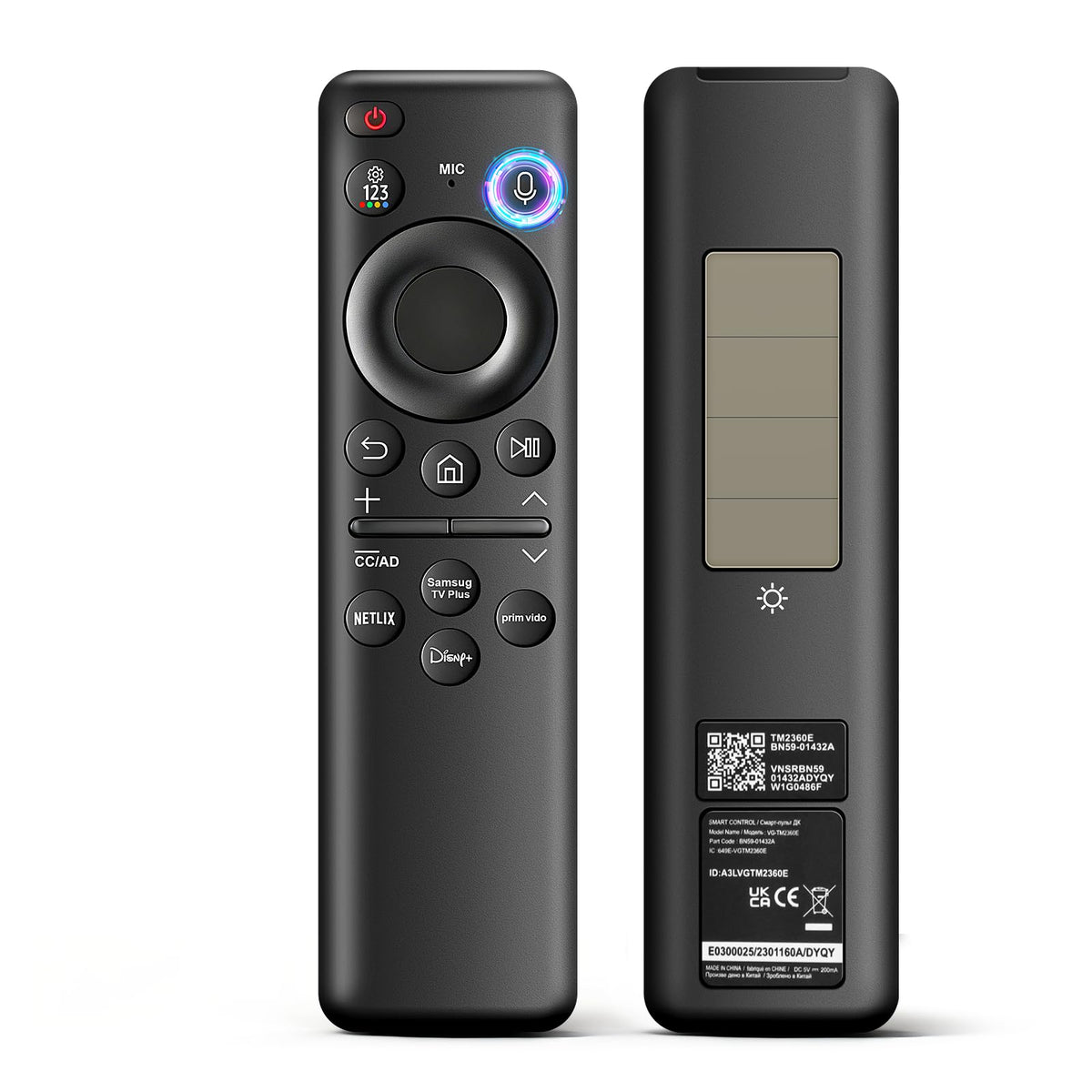 ExploreHome front view remote showing full layout and quick control benefit
