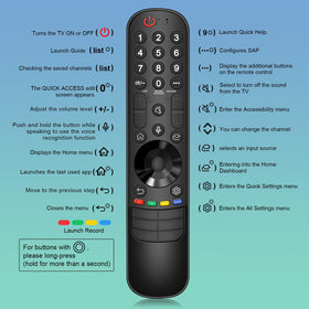 ExploreHome Magic Remote Battery Compartment: replace batteries for long-lasting use.