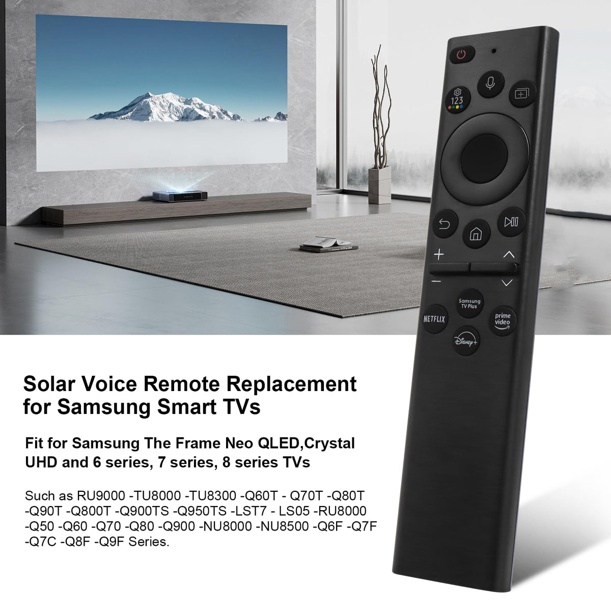 ExploreHome remote held in hand to show size and comfortable ergonomic benefit