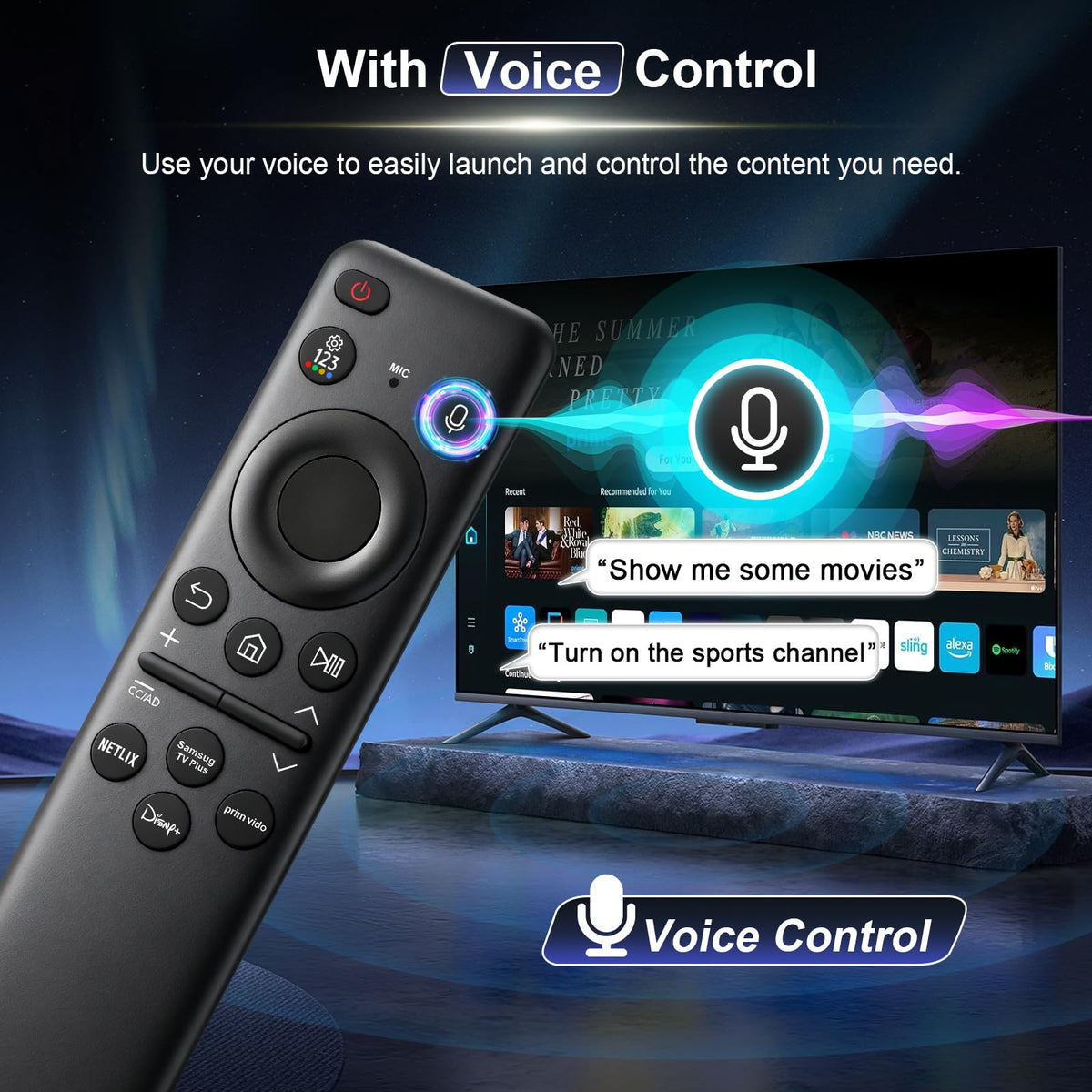 ExploreHome remote in hand for size and ergonomic comfort benefit