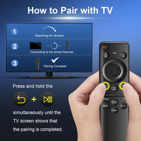 ExploreHome remote paired with TV in living room for seamless control