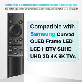 ExploreHome universal Samsung remote front buttons, tactile feedback for precise control.